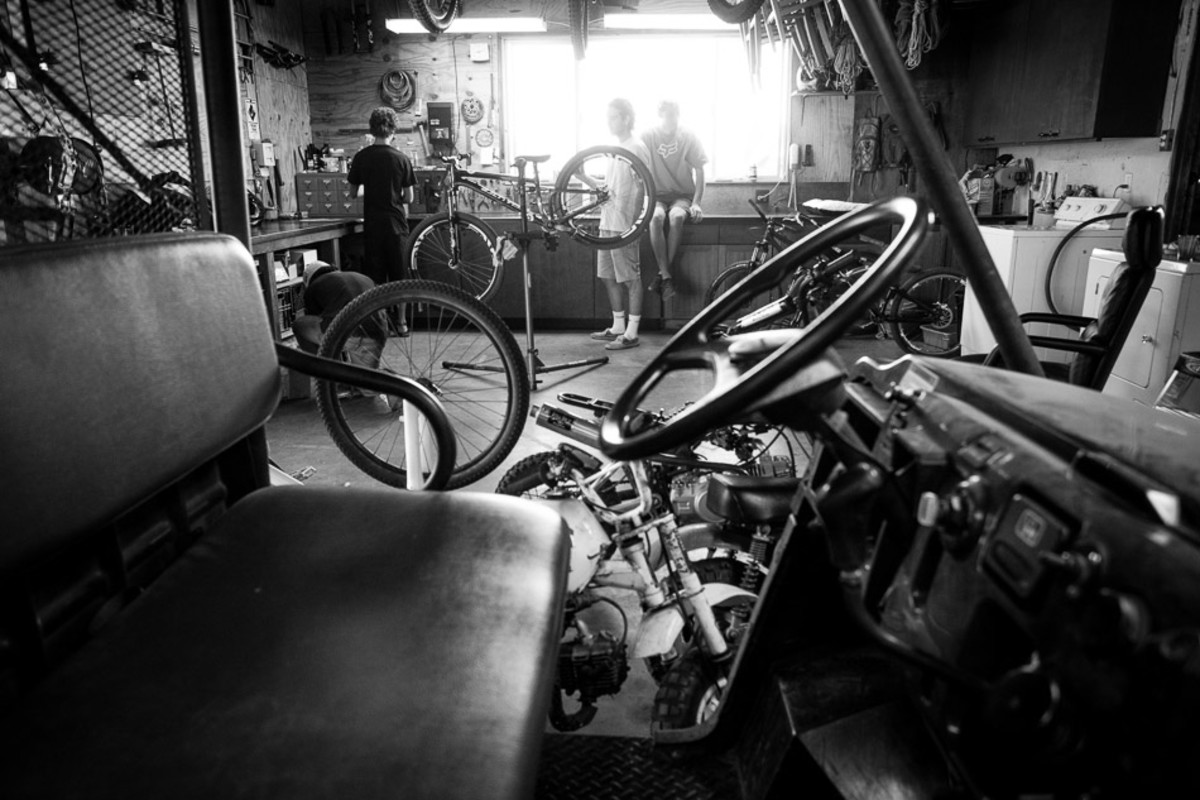 Garage. Workshop. Clubhouse. It's all of the above for Mr. Mullen.