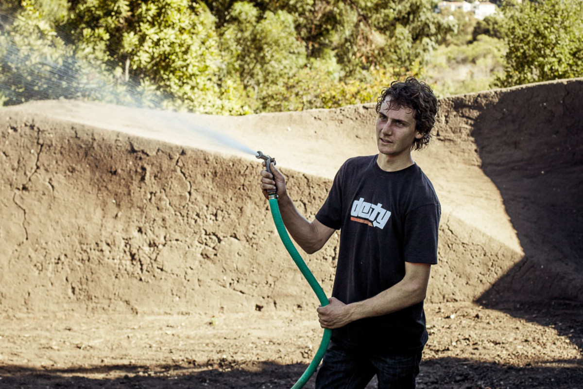 The hot Malibu sun makes the dirt thirsty.