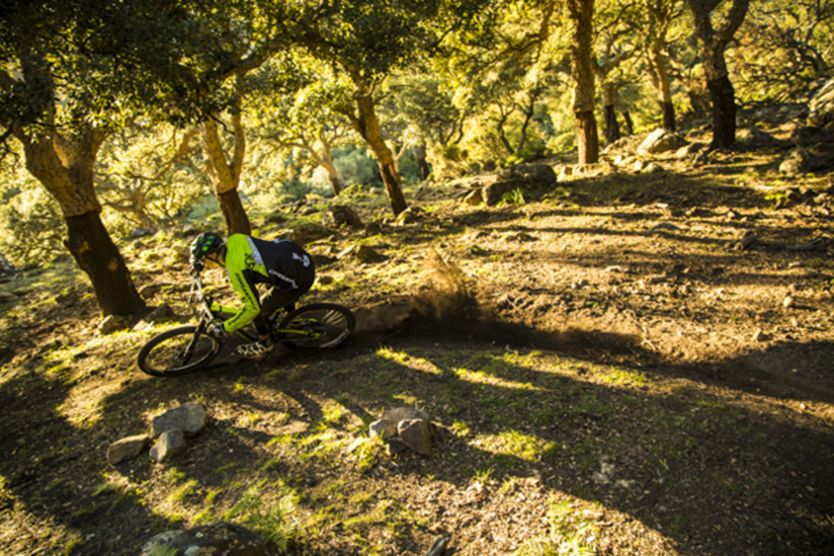Ruling the roost is not so easy when you're riding with Cannondale's OverMountain enduro racing team. Every turn is an exercise in humility. Photo by Jake Hamm.