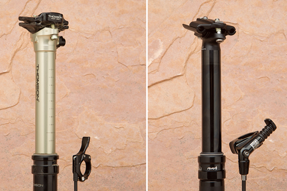 Pictured: Thomson Elite Dropper (left) and RockShox Reverb Stealth (right).