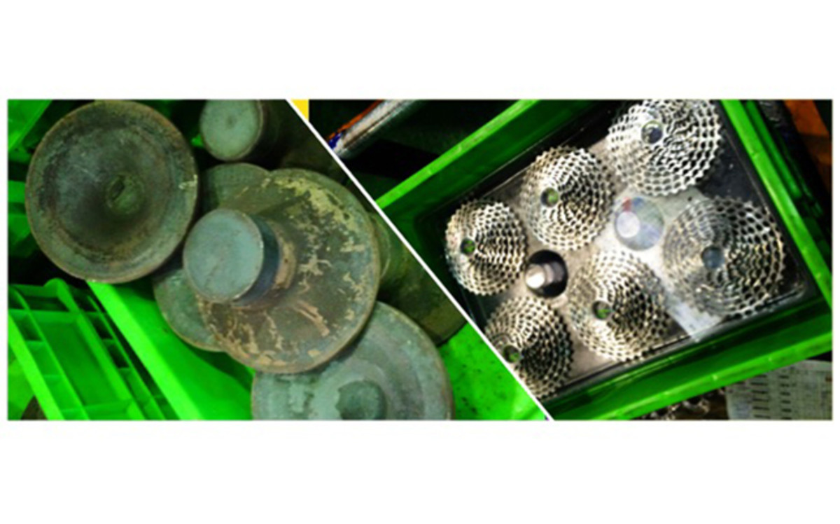 We have no idea whether or not you take your gears for granted. Either way, here is a before/after look at the chunks of metal that are transformed into shiny new cassettes at the SRAM factory in Shenkang, Taiwan. And yes, @bricemag realizes this is a crappy iPhone image. But every true photographer knows that the best camera is the one you have with you....