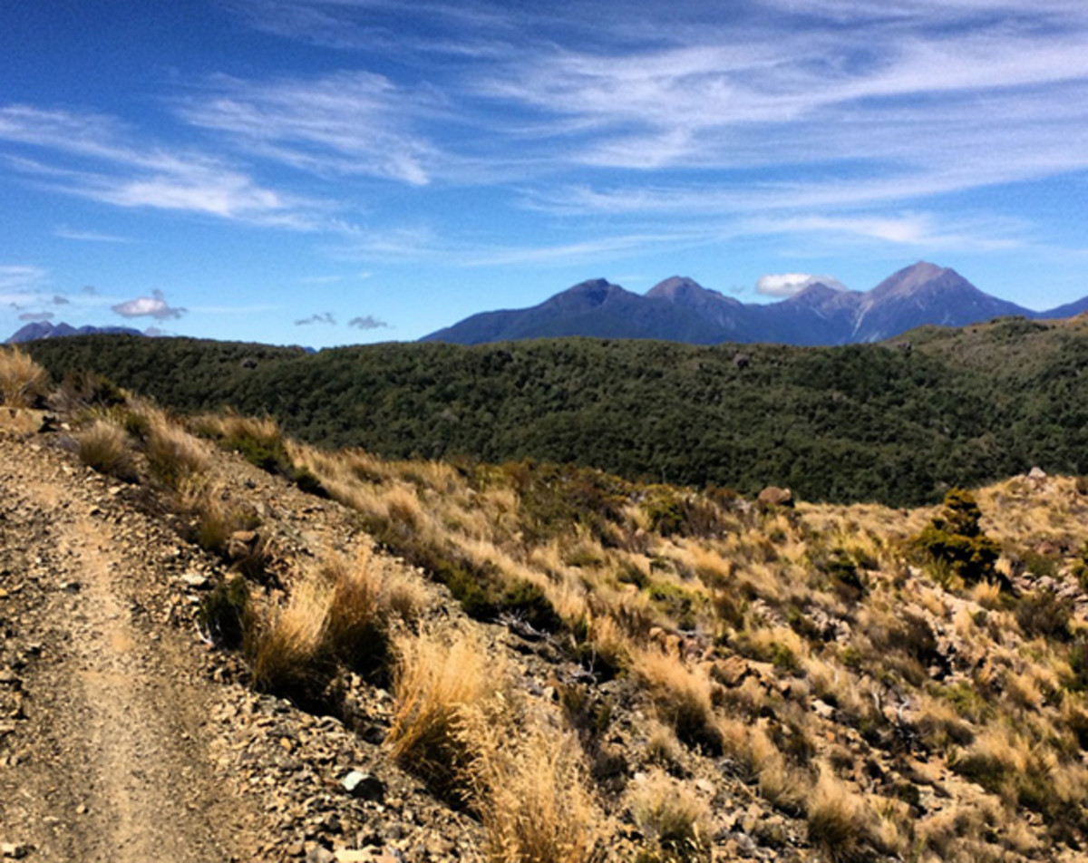The views from the Dun Mountain tramway in the mineral belt above Nelson, when one’s eyes weren’t fixated on the ground directly beneath the front wheel, were pretty damn fine… PHOTO: Mike Ferrentino