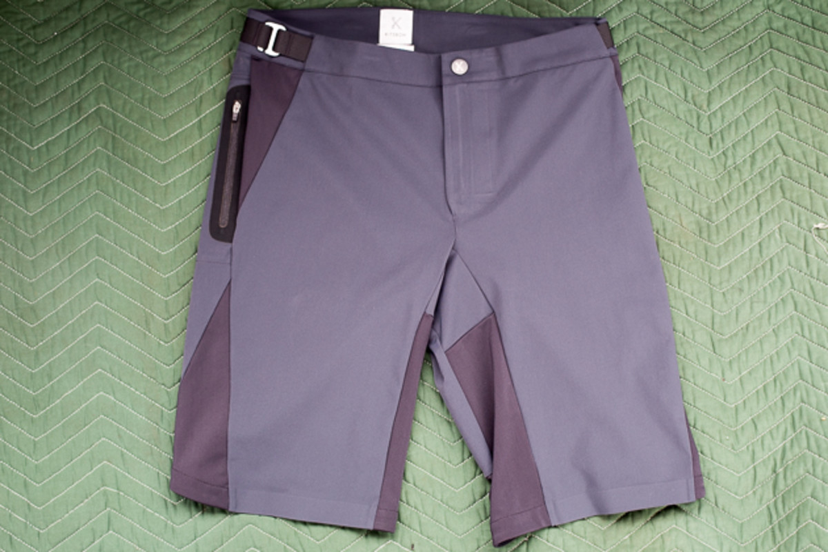 Kitsbow offers a full line of quality apparel. Yes, it's pricey, but Kitsbow believes in making durable wears and backing them with excellent support. The new Ventilated Short uses a light, yet tough Schoeller soft shell fabric, zippered side pockets, and an articulated shape for proper fit on the bike. The adjustable waisted shorts will be available from XS to XXL for $240.