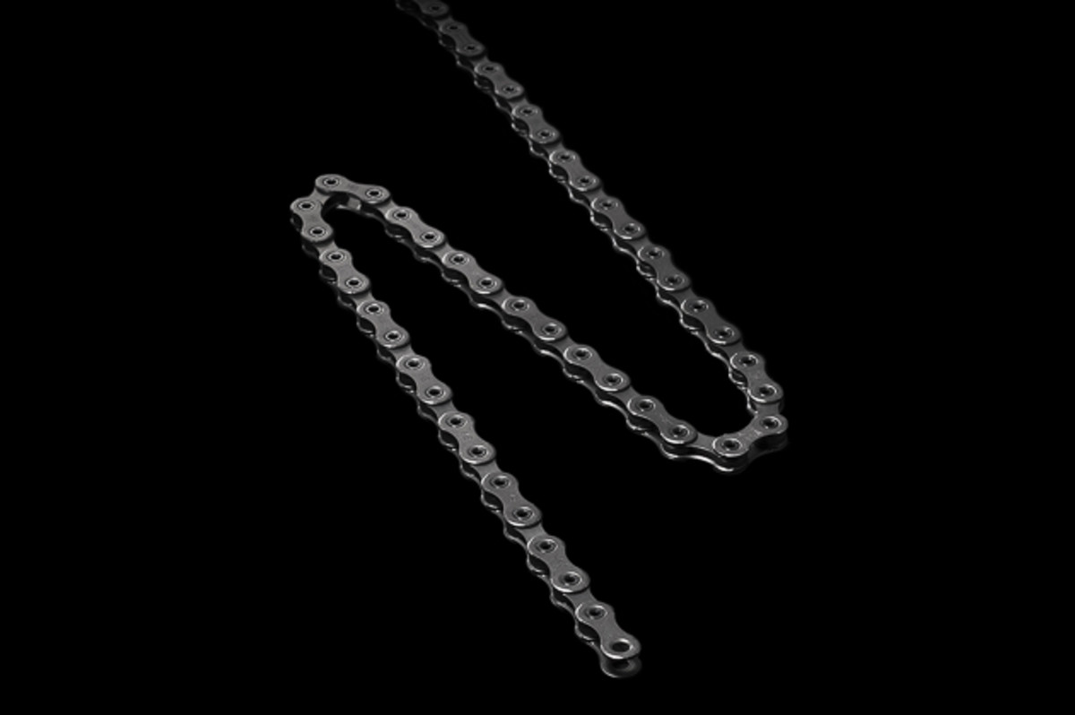 The Sil-Tech 11-speed chain uses a special coating process that bonds Teflon into the plating, and creates a more porous surface to retain chain lube longer.