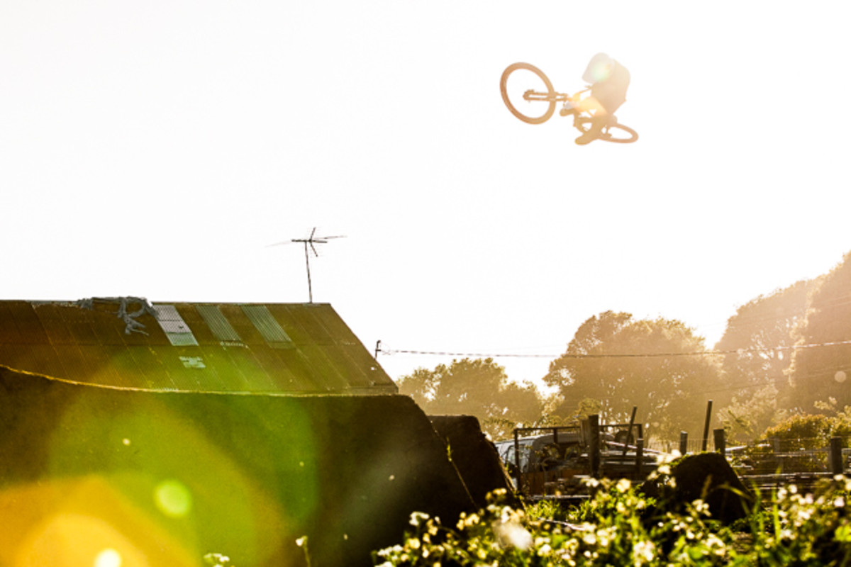 Aptos has long been a gathering spot for dirt jumpers from around the world. Woodward West Mountain Bike Director Jake Kinney is no stranger to the sun flares of a sundown session.