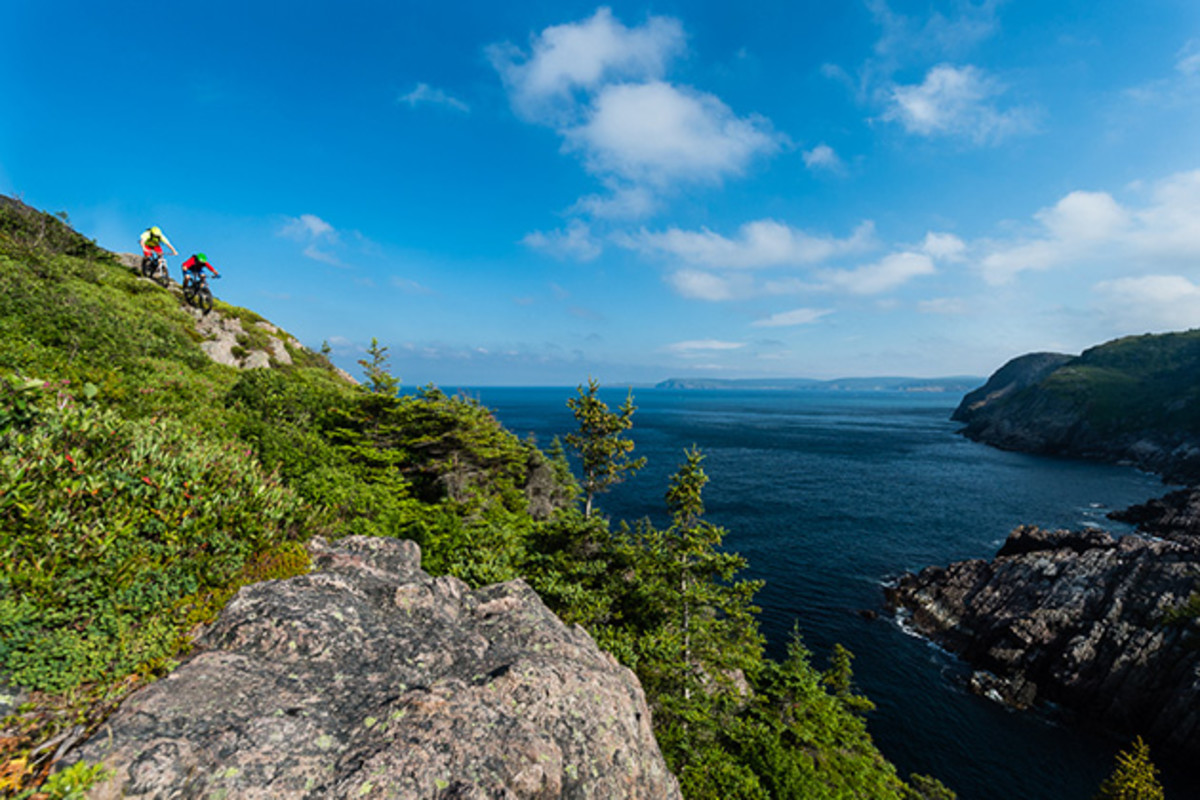 Mike Trickett and Kaelam Power riding near St. John's, Newfoundland, Canada.