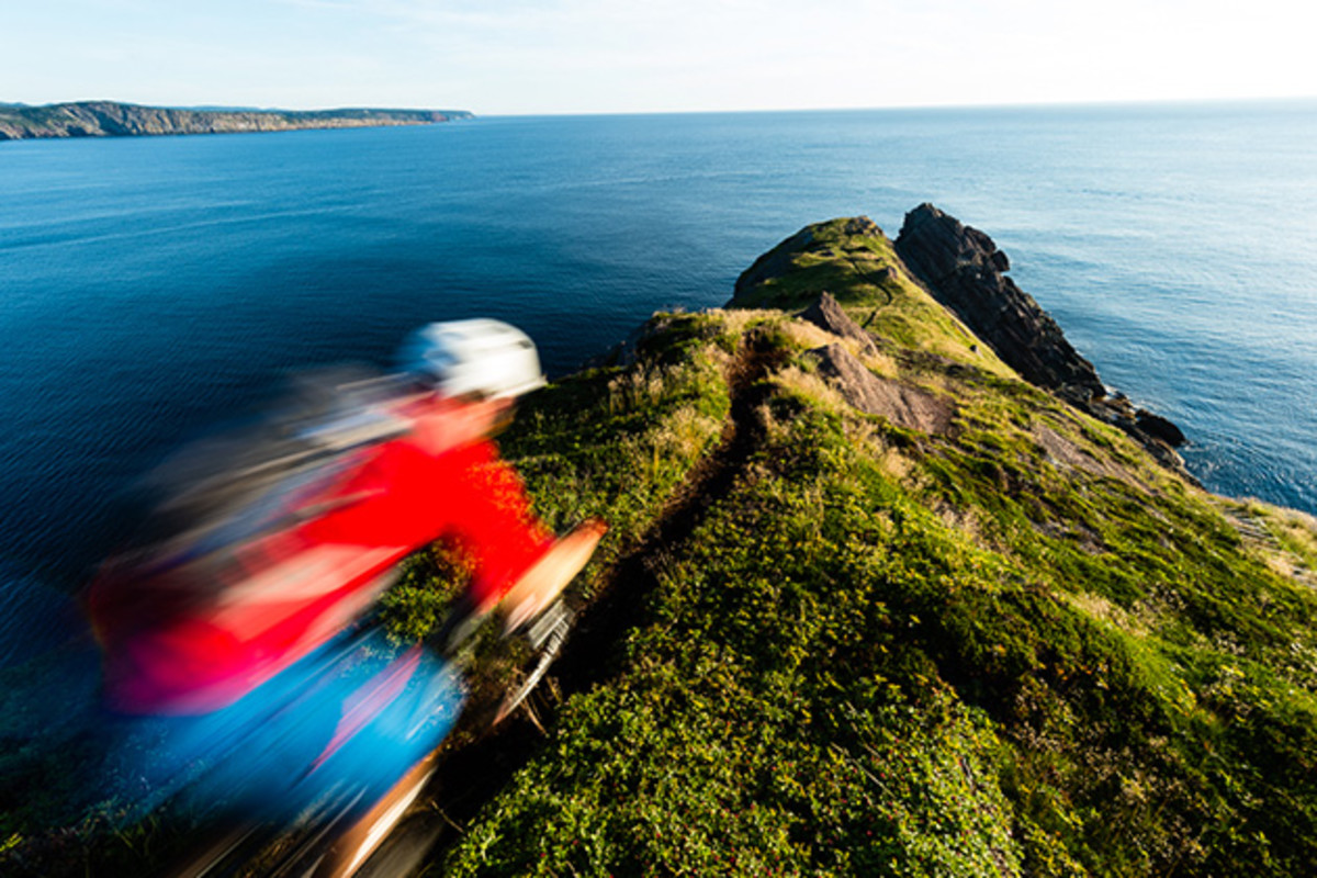 Colin Field riding near St. John's, Newfoundland, Newfoundland and Labrador, Canada.