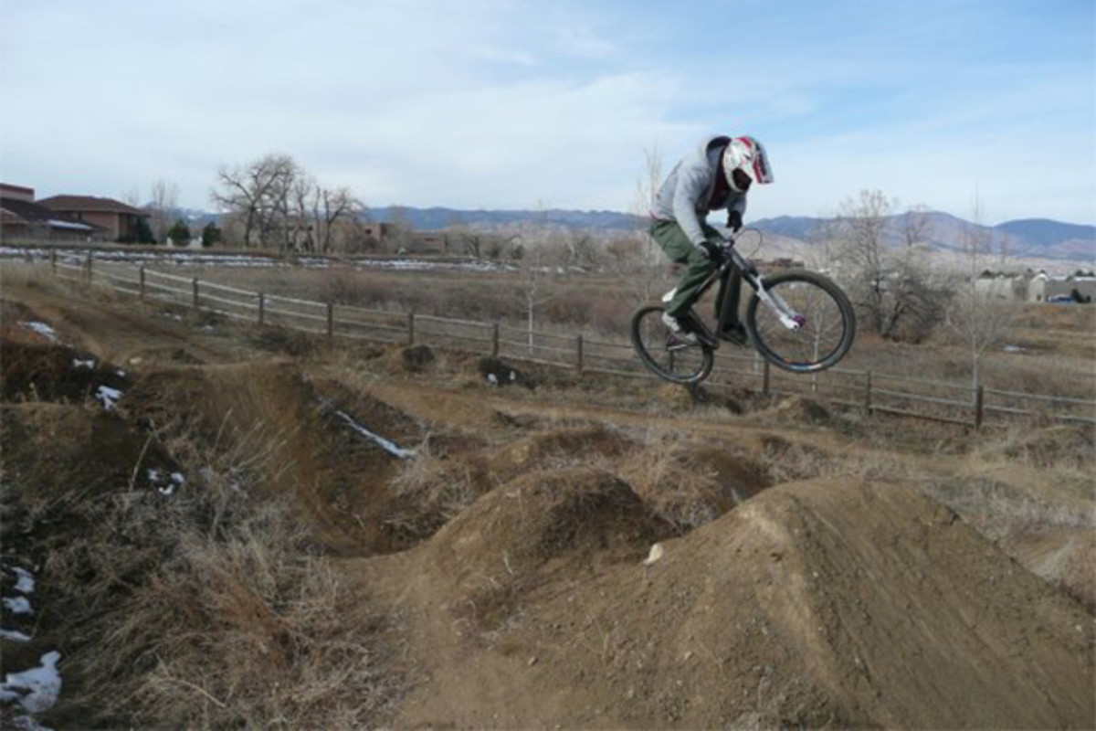 He's been successful at road racing and mountain biking ... Why not dirt jumping?
