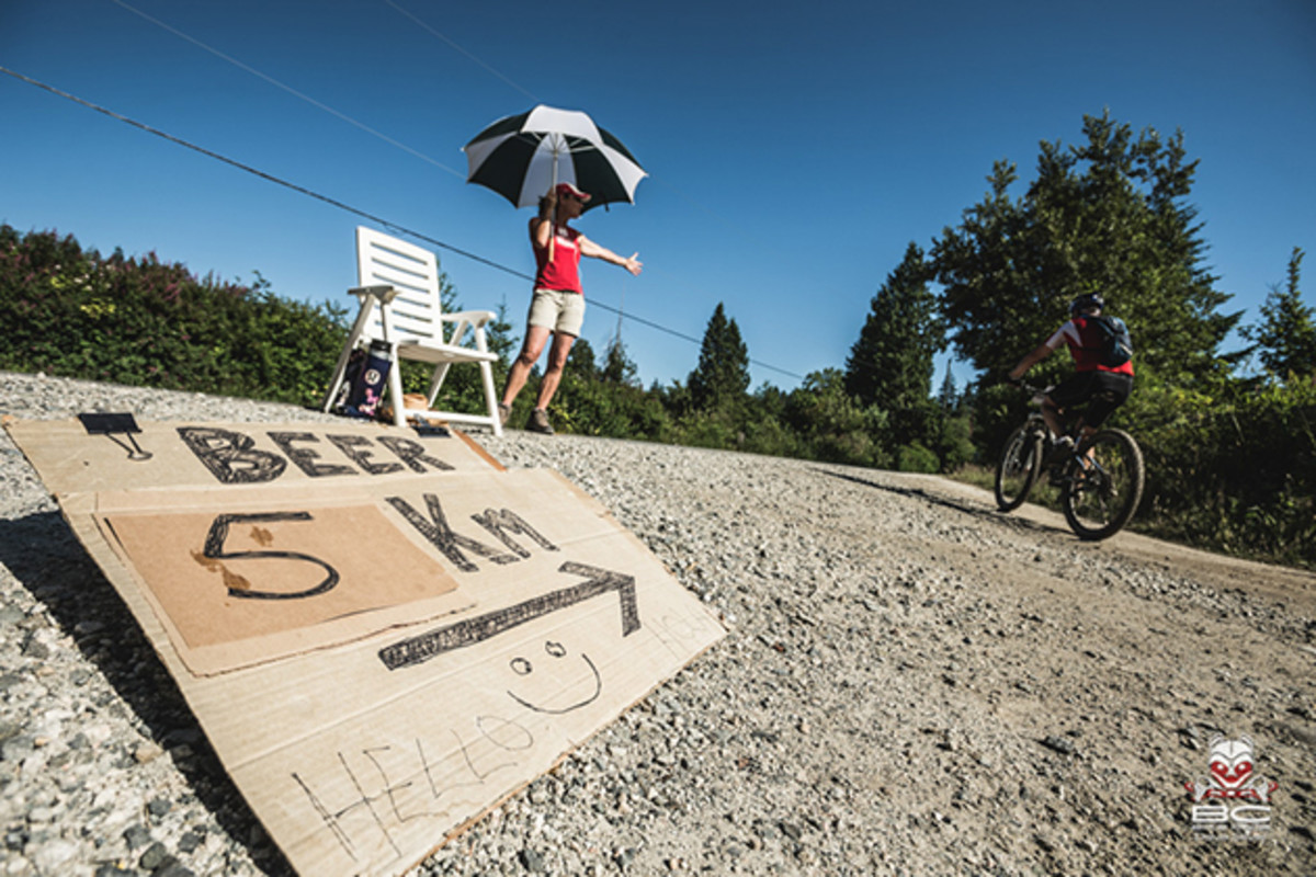 Cold refreshments for riders at the finish line. | Photo by Dave Silver