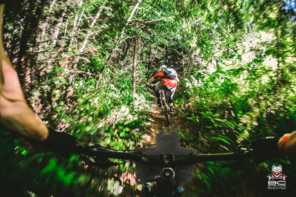 Highspeed tree tunnels were a highlight of the finishing trails. | Photo by Margus Riga