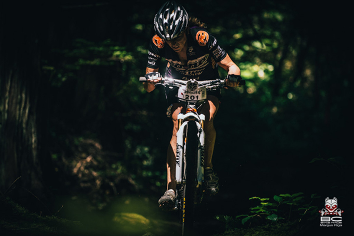 Wendy Simms is a machine with a heart on the bike. She was second today. | Photo by Margus Riga