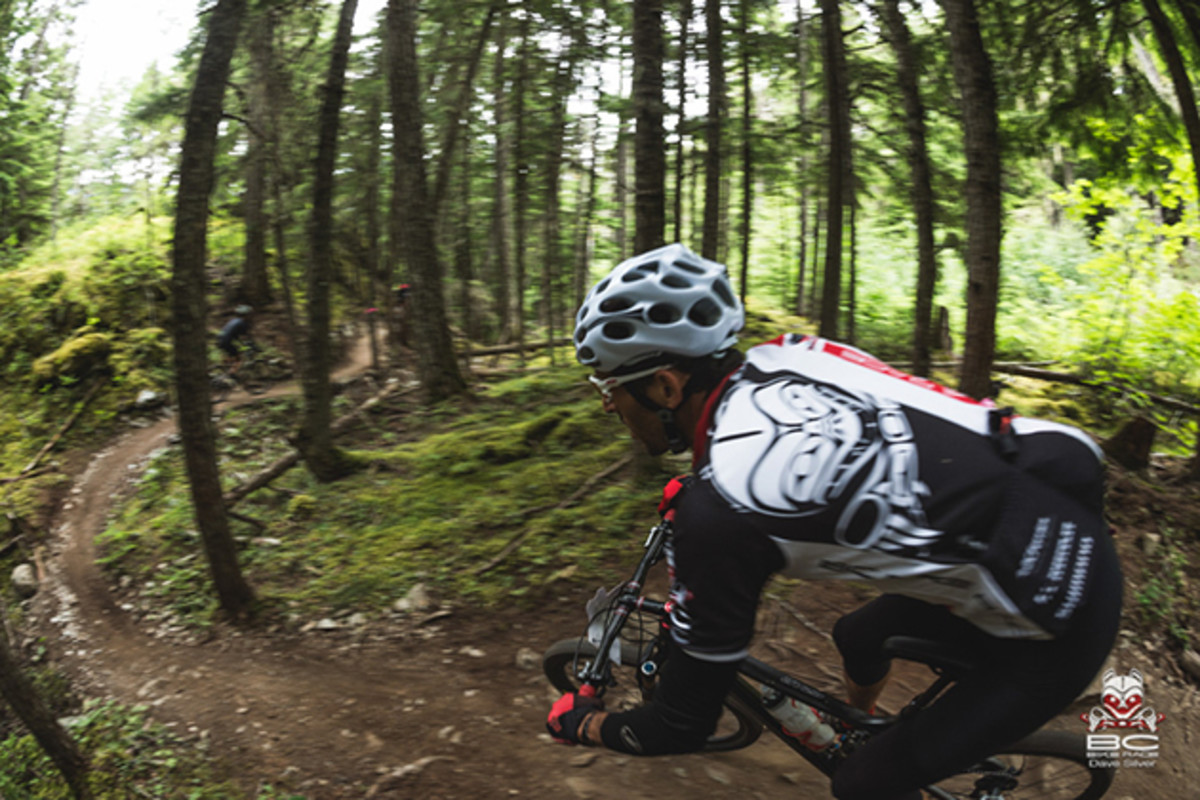 A rider's perspective of Lost Lake.