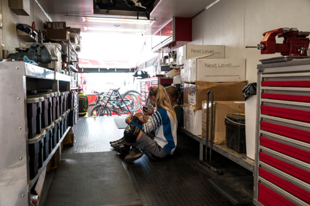 After a race-delaying crash on Stage 6, the mood in the women's camp was pretty dark.
