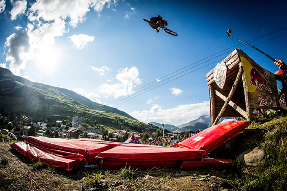 Brandon Semenuk in his element. He just couldn't quite pull off the win. Photo: ven Martin/Red Bull