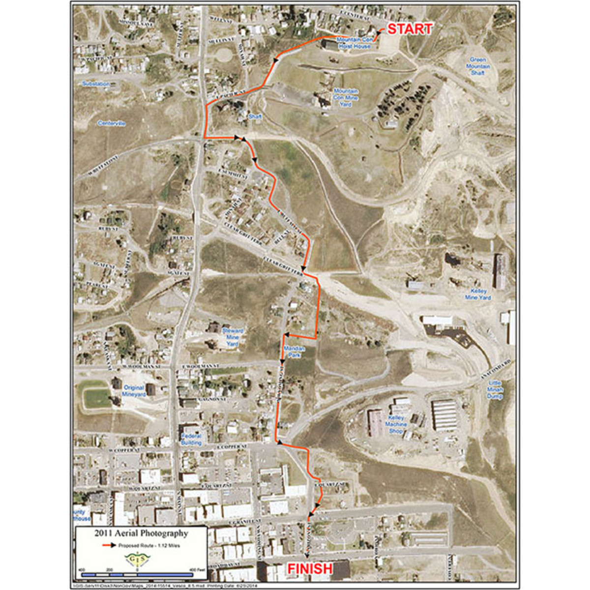 Guy Vesco mapped out the new urban DH race course.