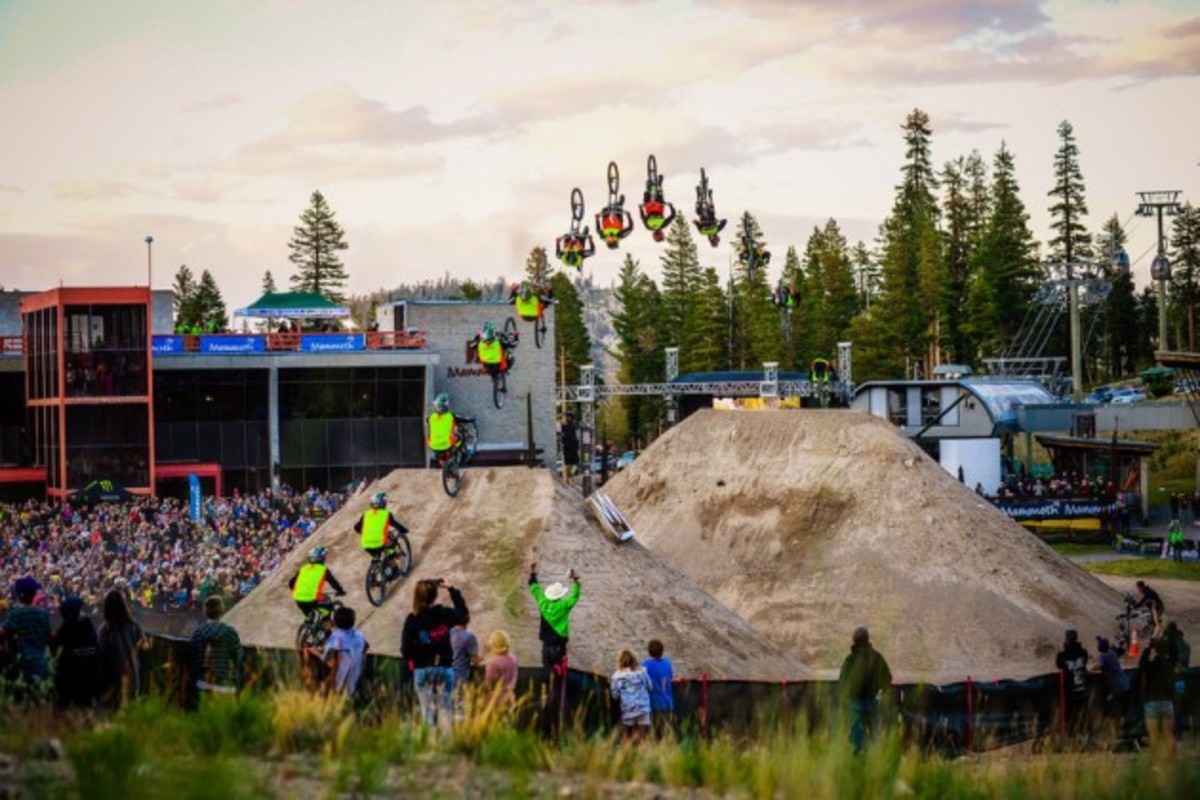 Cam Zink completes the record-breaking backflip at Mammoth Mountain. (Photo by Joe Faraoni / ESPN Images)