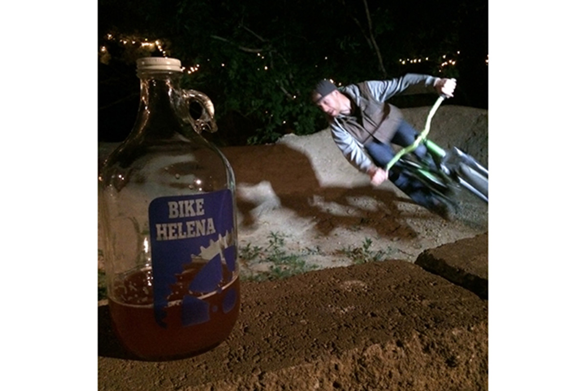 Timmy works up a thirst. Good thing for growlers.