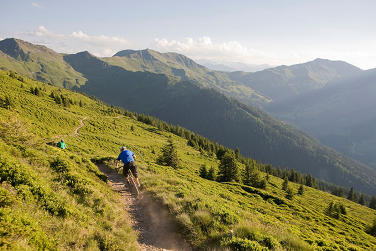 Dropping in takes a little courage, but once the familiar flow takes over, it's all downhill. Photo by Thomas Humpage.