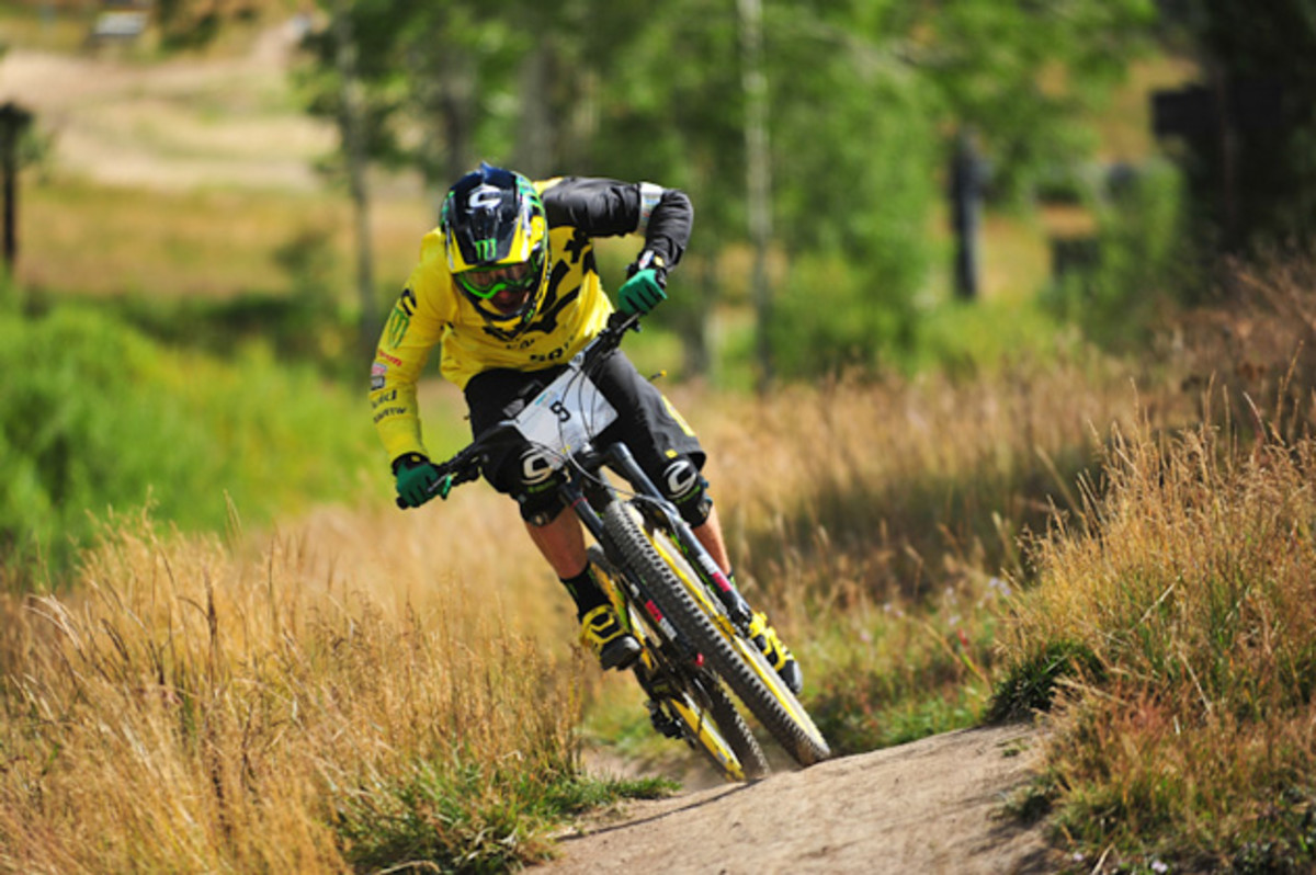 Jerome Clementz keeps his wheels pinned.