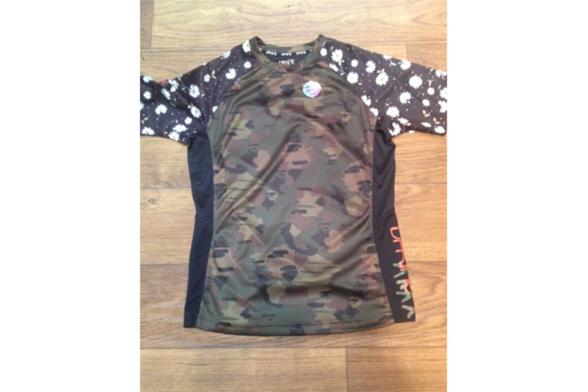 Dakine has embraced the camo trend wholeheartedly. The short-sleeve Xena jersey is made with 100 percent quick-dry polyester that uses anti-microbial technology. It costs $40 and will be available next February.