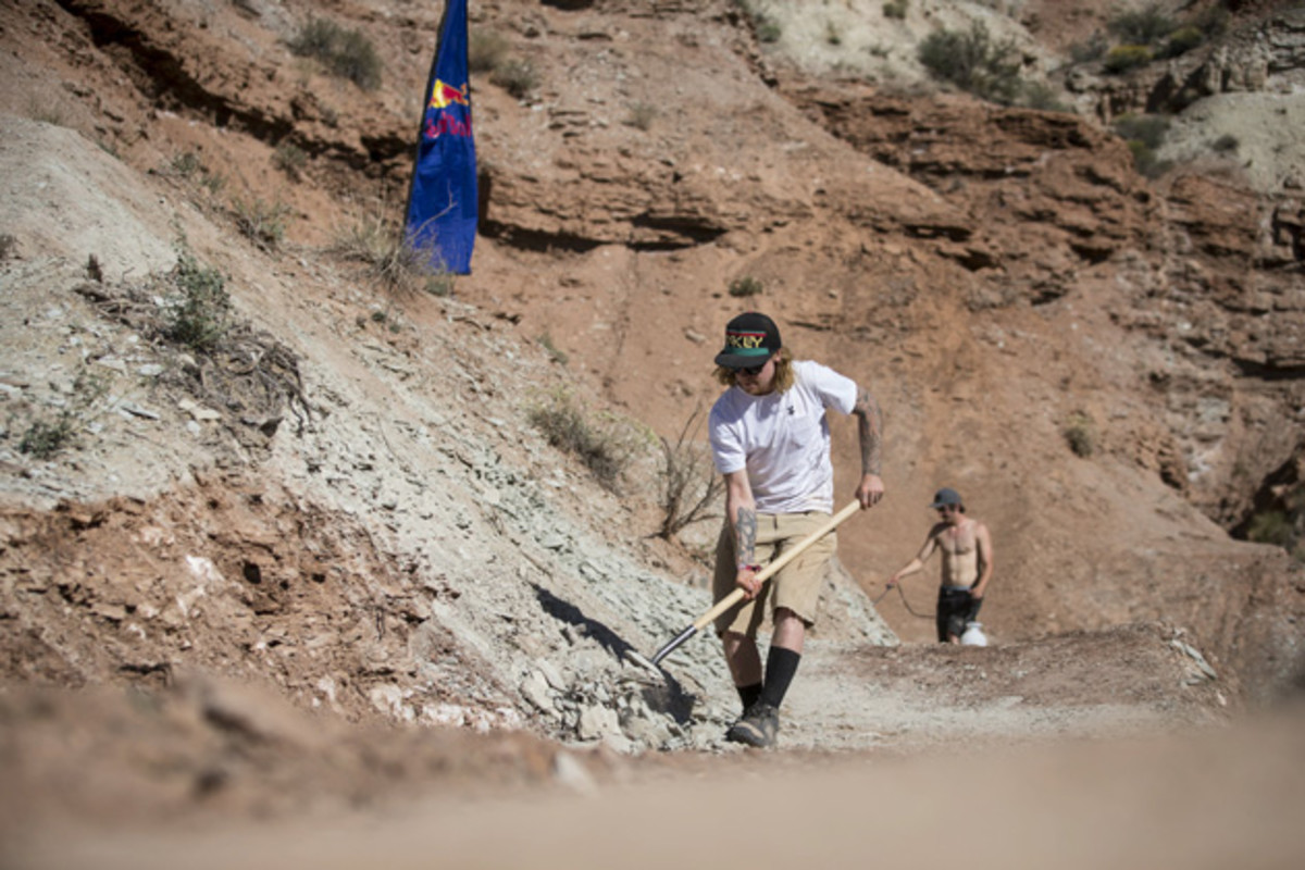 Makken Haugen buffing out his line 2013. Photo provided by Red Bull.