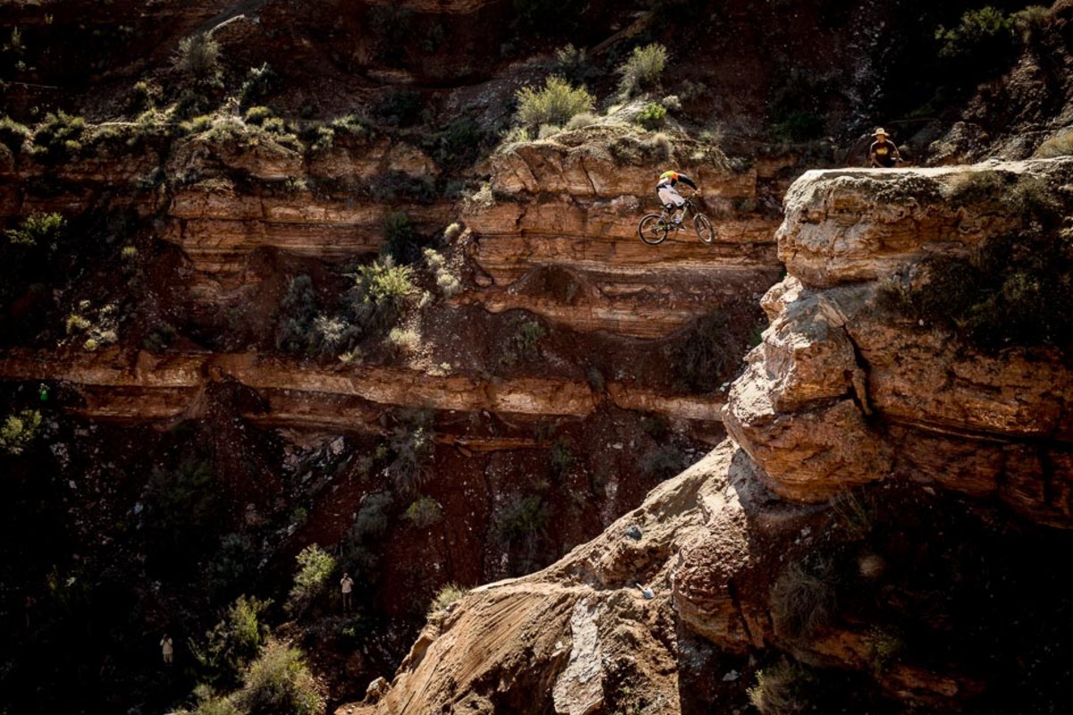 Cam Zink comes to Rampage each year for only one reason—to win—and he always picks some of the most daunting features to showcase his abilities. This 360 drop was one of the most anticipated moves of the day, and he stuck it clean on both of his runs, earning him a second-place finish and the Best Trick award.