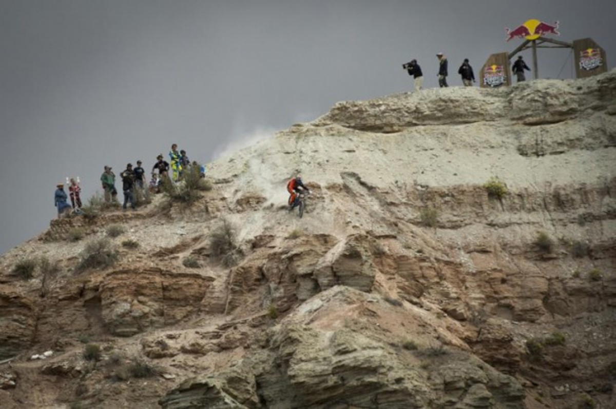 Fairclough on top of his line in the 2013 Red Bull Rampage.