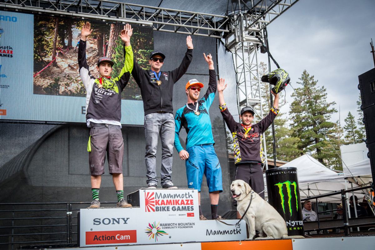 Men's Pro Podium: 1st, Brian Lopes; 2nd, Marco Osborne; 3rd, Tom Doran; 4th, Jon Buckell; 5th, Douglas Thayer Photo by Called to Creation.