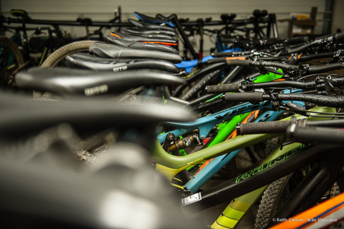 Thirty-four bikes go through the ringer.