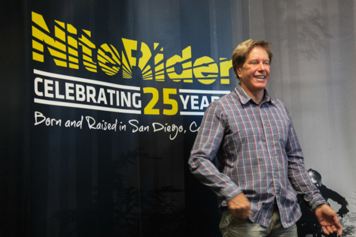 Founder Tom Carroll never stops inventing. Here he laughs, while talking about his "artificial kelp bed."