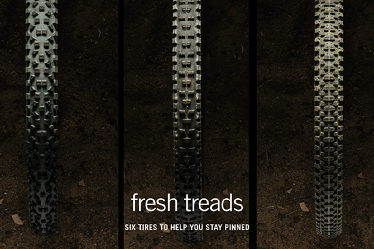From left to right: Schwalbe Super Gravity Hans Dampf, Maxxis High Roller II 3C Maxx Terra, WTB Breakout TCS Tough: High Grip