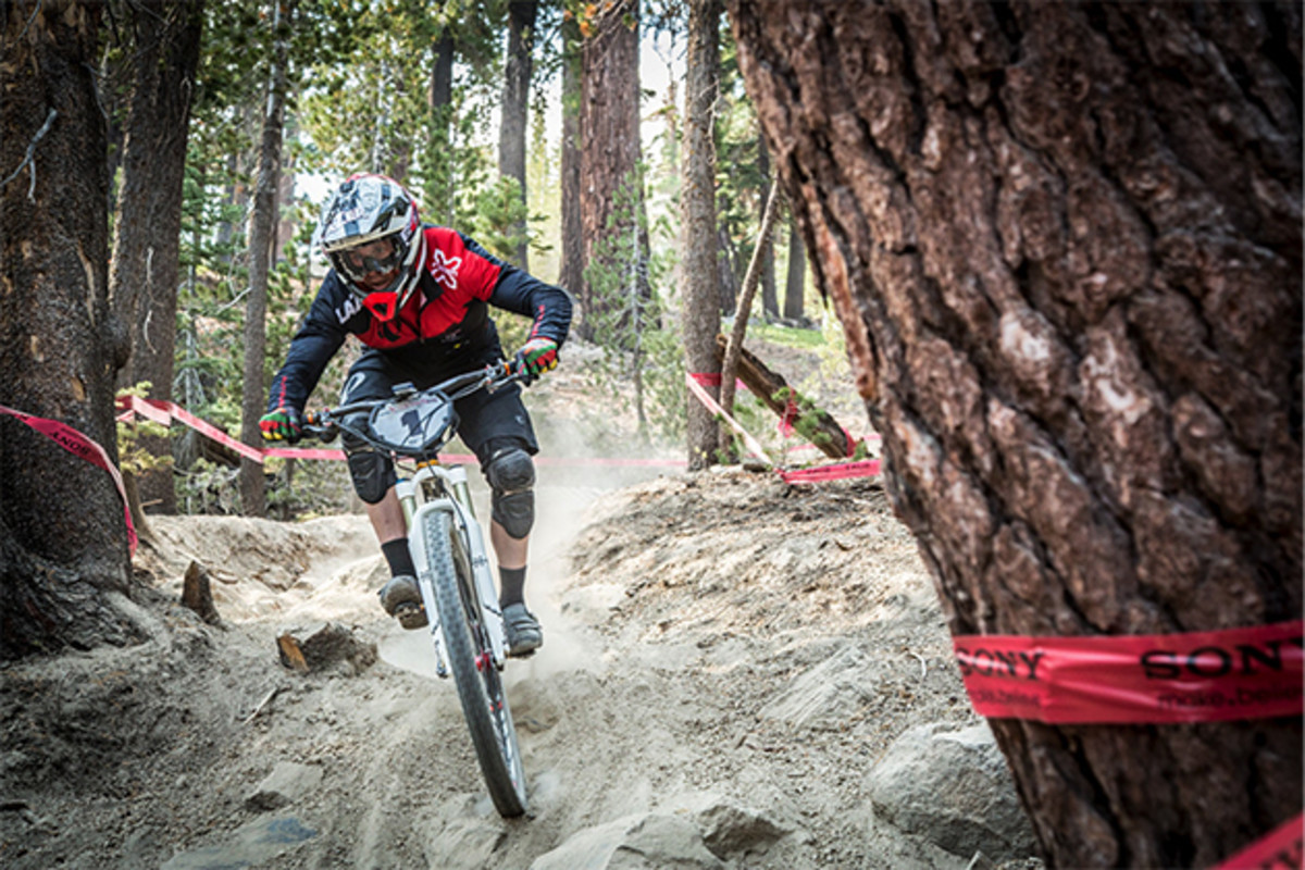 Ripping through Mammoth's renown kitty litter terrain. PHOTO: Called to Creation.