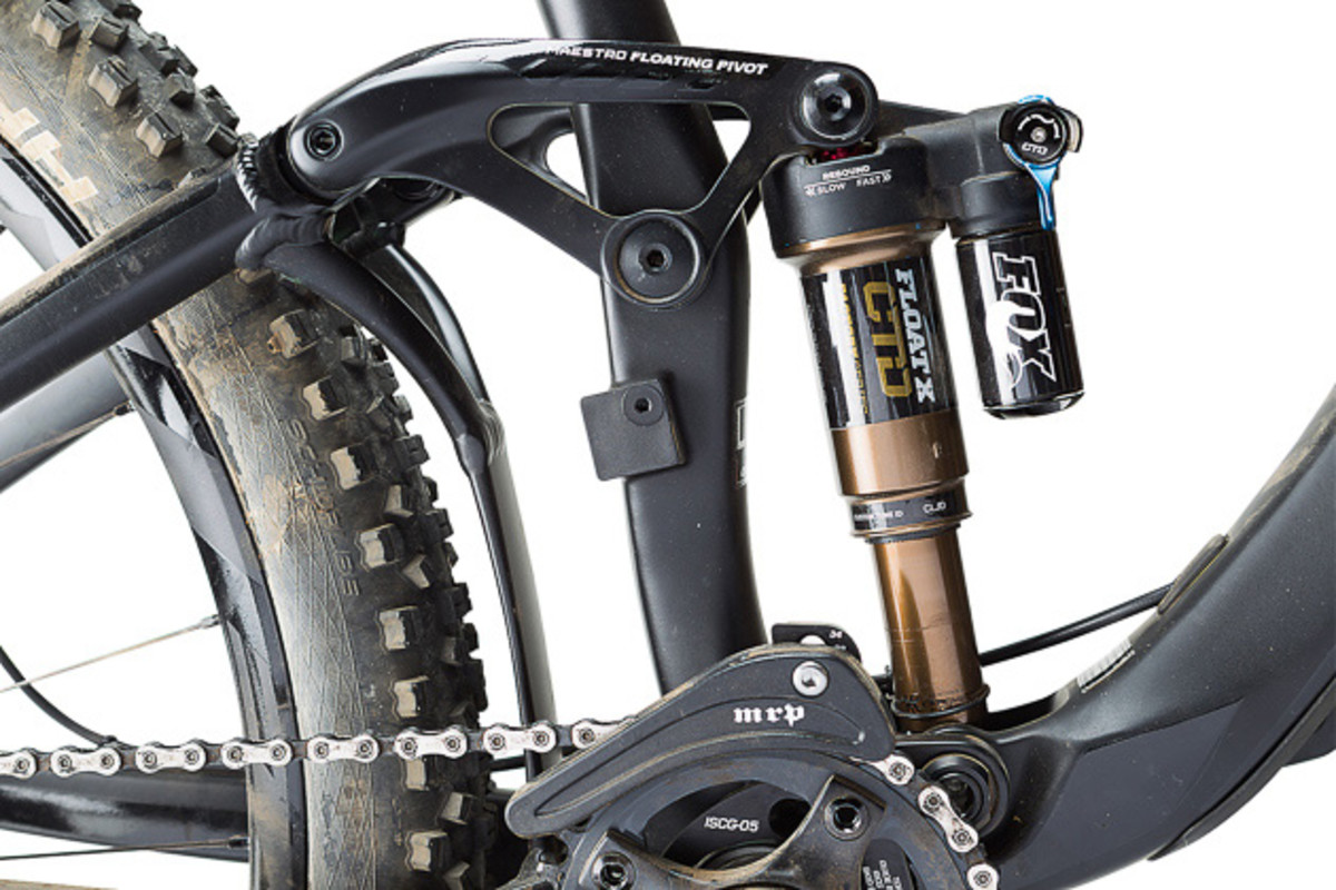 Giant equipped the Trance Advanced SX with Fox's Float X shock. I've been using the bike as a platform to test a variety of rear shocks from RockShox, X-Fusion, and Cane Creek. The Float X holds its own within an increasingly competitive field. The Float X is dead easy to adjust and very effective.