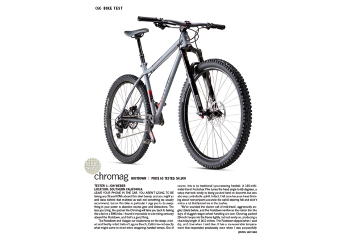 The less you bring, the more the Chromag Rootdown will bring you back to feeling like a kid on a BMX bike.