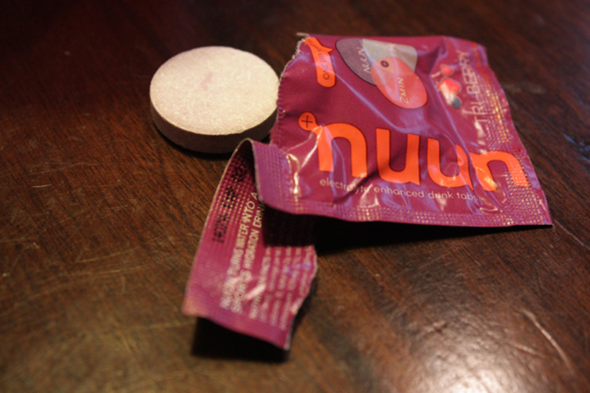 No mixing, no powder to spill and mank up your hydration pack. Simple to use. Effective. And, to my surprise, pretty tasty--even when you've hit the wall and your stomach normally wouldn't be real happy about partying down with some kind of drink mix.