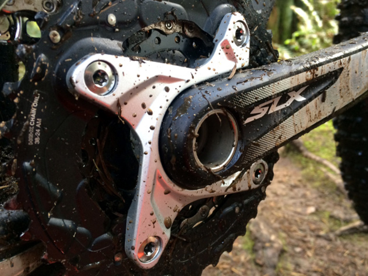 We opted for the "S" build kit, which features Shimano SLX cranks, shifters and brakes paired with XT front and rear derailleurs. On a side note, do you remember when SLX was kinda dumpy, ugly-sister stuff? Jeez...SLX went and got all grown up.