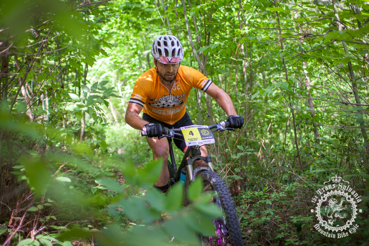 Enduro overall winner Bryan Fawley (Kodiak Tough) makes his way through the woods.