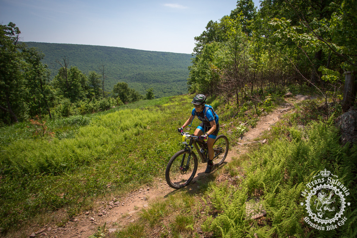 Karen Talley Mead (Two Wheel Fixation) enjoys the view.