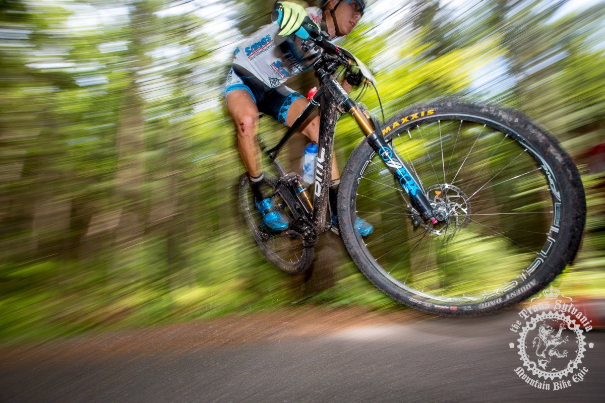 Jorge Munoz Jr. (Colt Training Systems) whips the road gap finish.