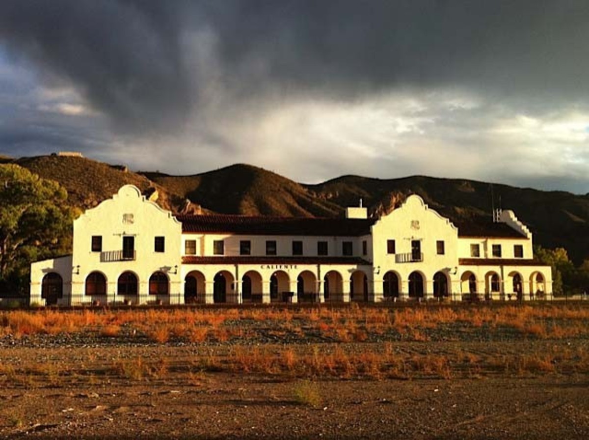 The former Union Pacific depot is a landmark in Caliente.