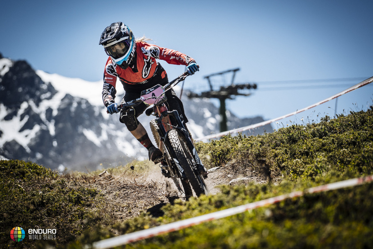 Isabeau Courdurier on her way to a second-place finish, her best result to date.
