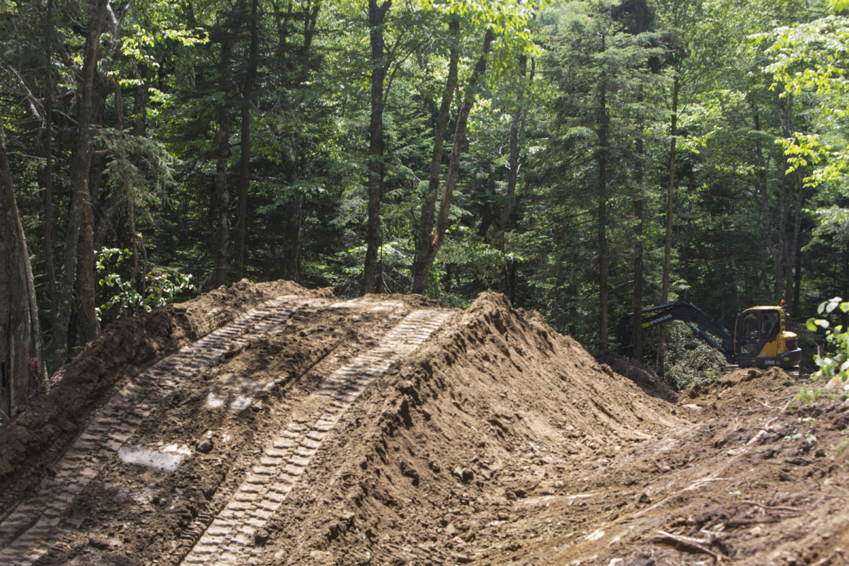 A jump takes shape on the future site of Black Magic.