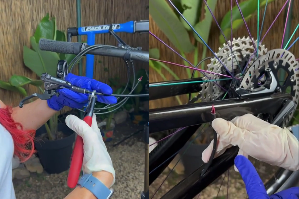 Influencer Shares Helpful Bike Hack For Re-Routing Internal Hoses - BikeMag