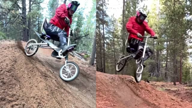 Rider Takes Recumbent Bike Off Drop BikeMag