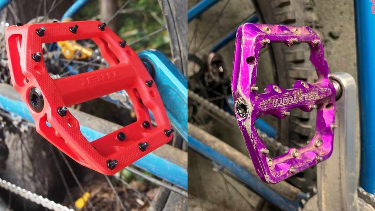 A Personal Look at Flat Pedal Value Featuring the 55 Trek Line Elite 200 Wolf Tooth Waveform BikeMag