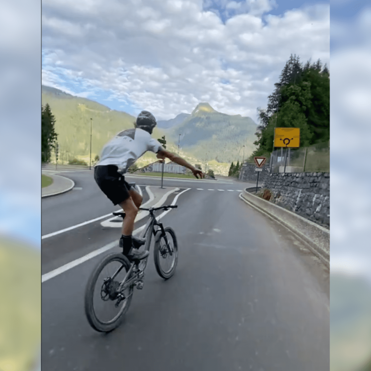surfing on a bike