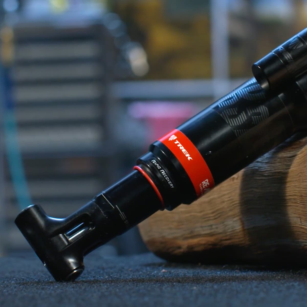 Trek thru shaft sales shock