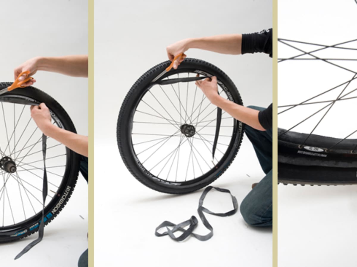Putting a tube in a tubeless tire outlet