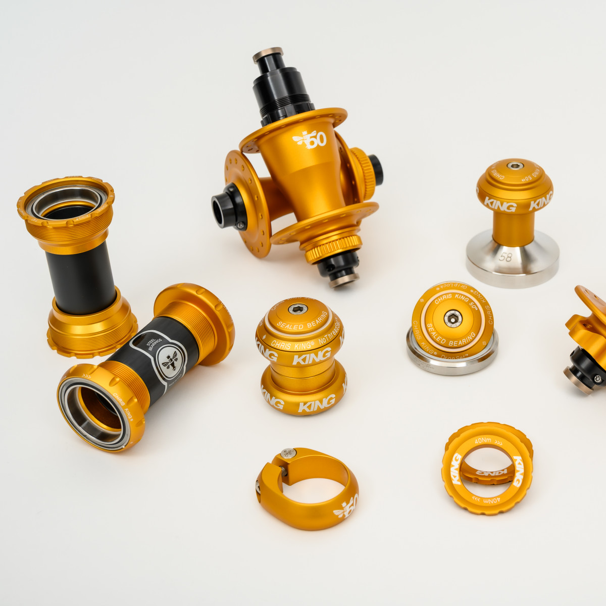 50 Years of Precision: Chris King Matte Gold Collection - BikeMag