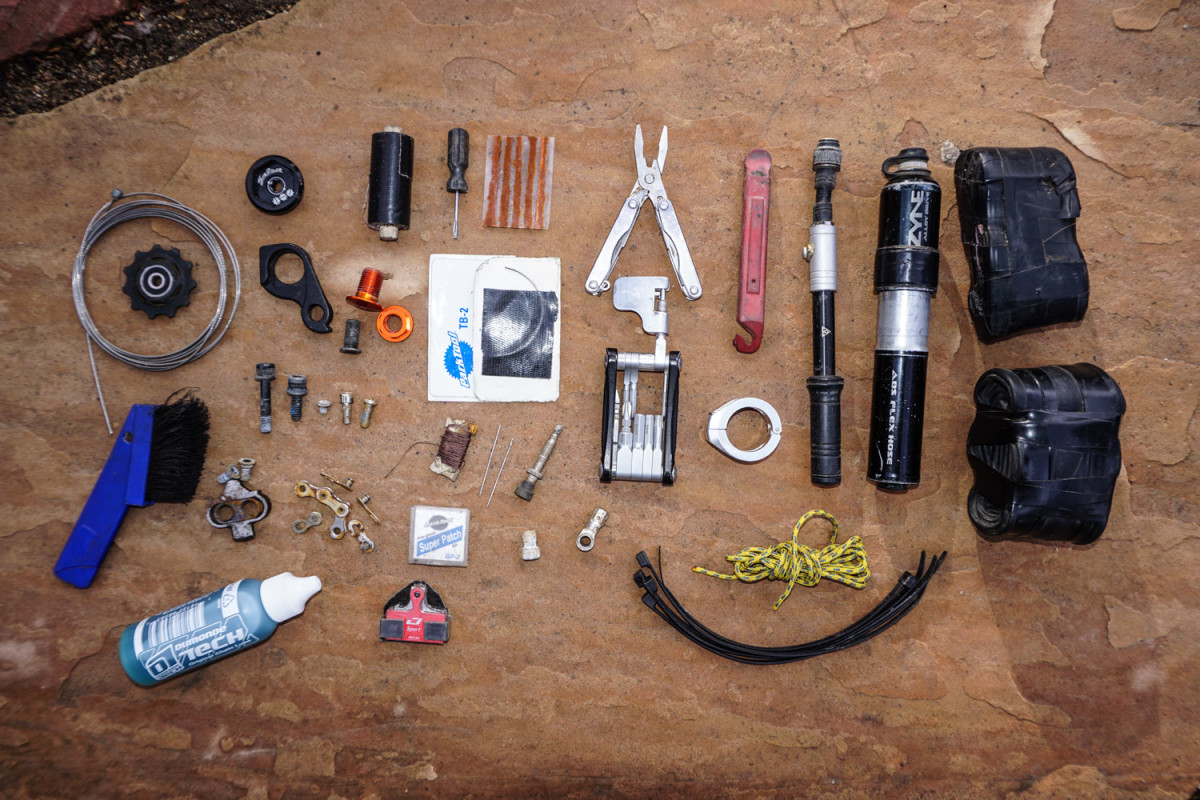 Bikepacking shop repair kit